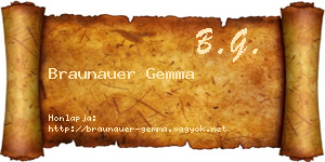 Braunauer Gemma névjegykártya